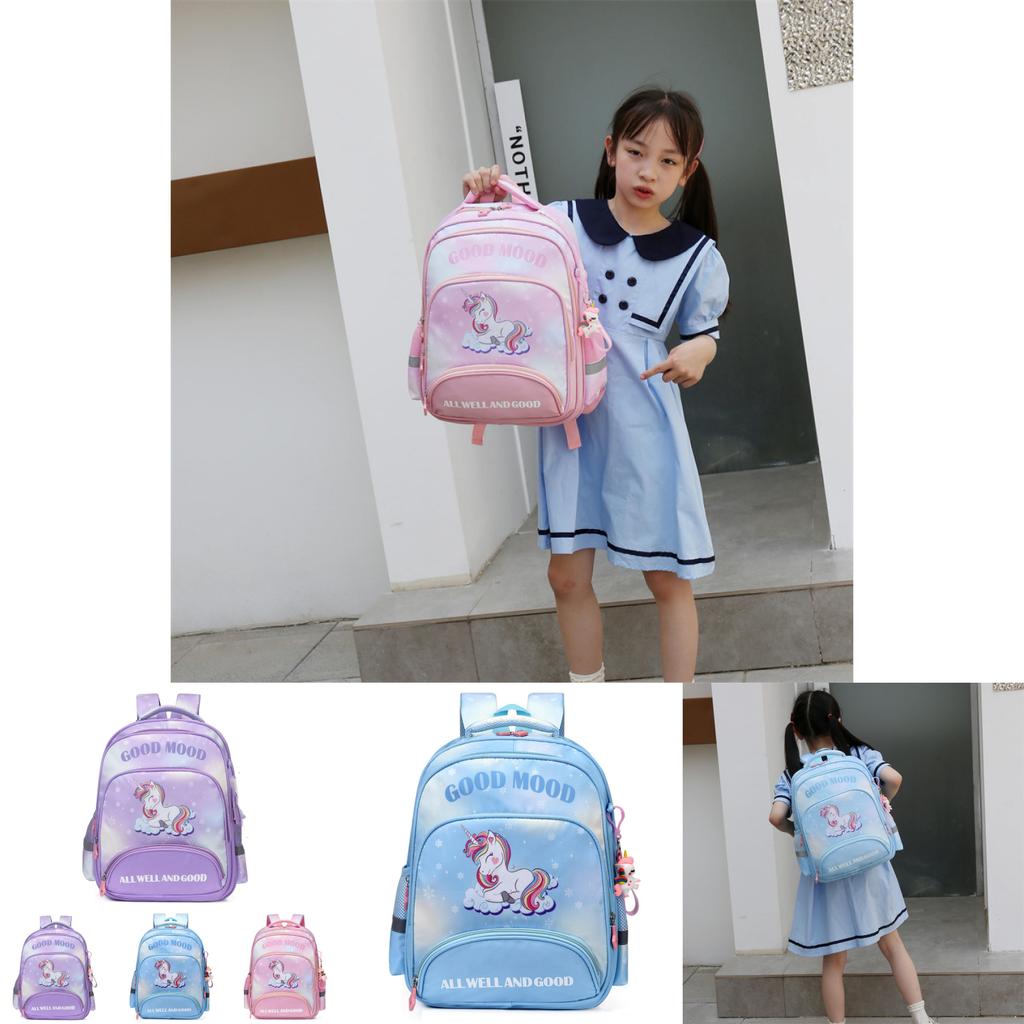 Spacious And Breathable Unicorn Cartoon Backpack For Kids Ideal For School Use