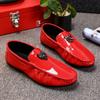 Sommer neue Herren Lackleder glänzende Beanie Schuhe Herren Einzelschuhe atmungsaktiv trendig weiche Sohle britische lässige faule Lederschuhe