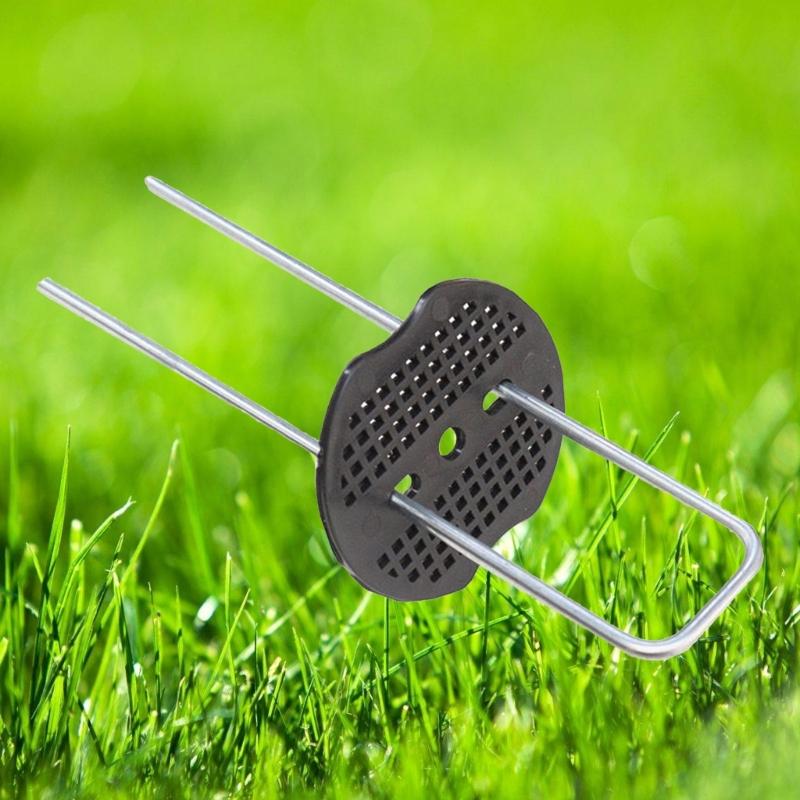 U Shaped Garden Stakes Kits Metal Sod Pins and Gaskets for Ground Cover Galvanized Landscape Staple and Cushions