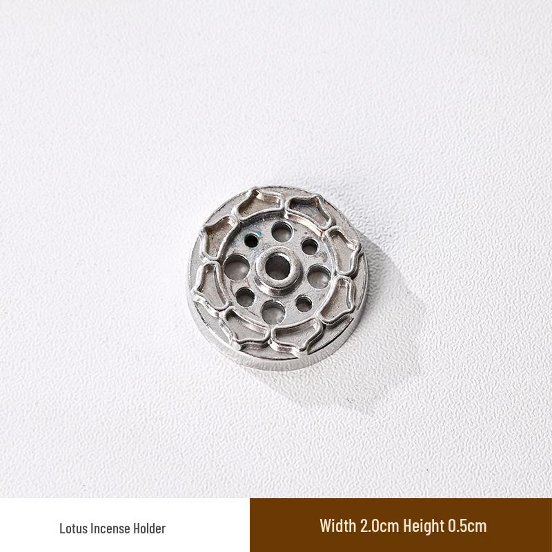 Antique Double-Layer Lotus Incense Holder for Tea Ceremony and Buddha Incense, Multi-Porous Sandalwood Line Burner.