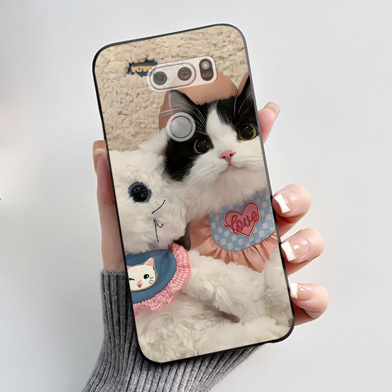Cute Case For LG V30 V30+ Plus Funda LG V30s ThinQ Capa LG V35 ThinQ Printing Shell Protective Cover Soft Silicone Cartoon Cases