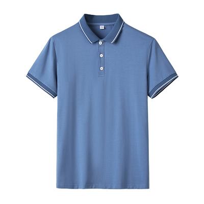Plus Size 8XL Polo Shirt Men's Summer Short Sleeve Men's Lapels Loose Solid Color Business T-shirt