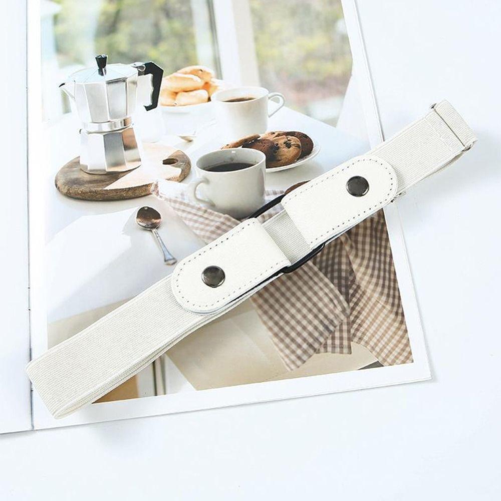 2Pcs Adjustable Buckle-Free Belt Easy To Wear Stretch Elastic Waist Band  Jean Pants Dress