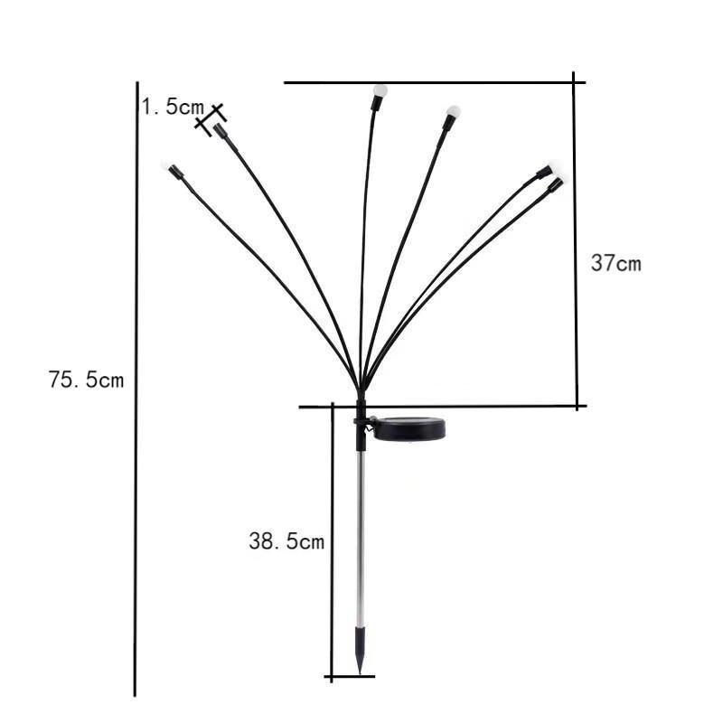 Pailide Outdoor Solar Firefly Garden Light