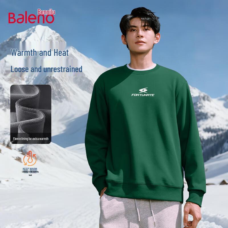 

Baleno Men s Winter Heavyweight Fleece Lined Round Neck Sweatshirt 4XL