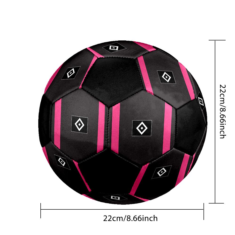 SIZE 5 Hamburger SV Soccer Ball Colorful All Ages Machine Stitched PVC Competition Ready Durable High-Bounce