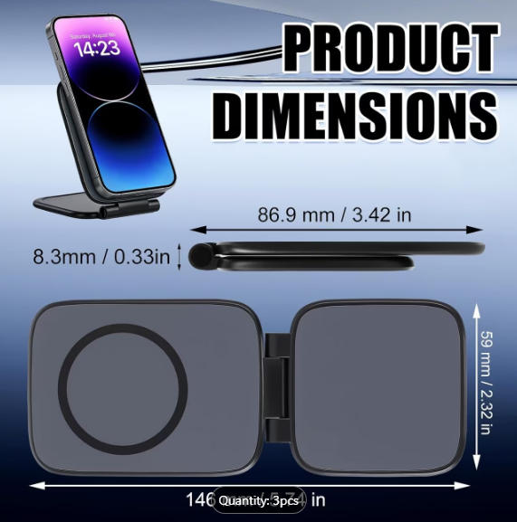 Magnetic Car Phone Holder Foldable No Trace Install Strong Magnet Universal Stand for Car Air Vent Dashboard  Android