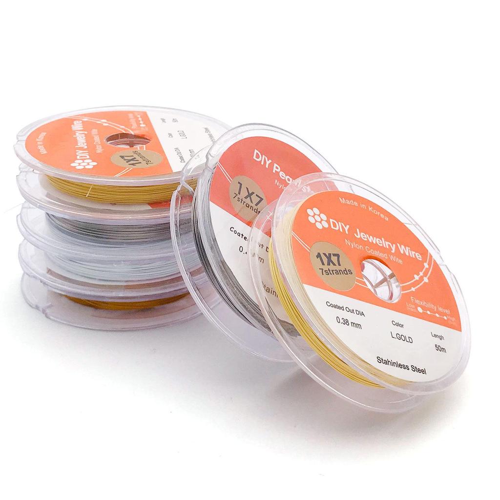 Korean 304 Stainless Steel Gold Silk Beading Wire for Jewelry DIY Crafts