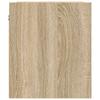 Wall Mounted Nightstand Sonoma Oak 38 X 34 X 40 Cm