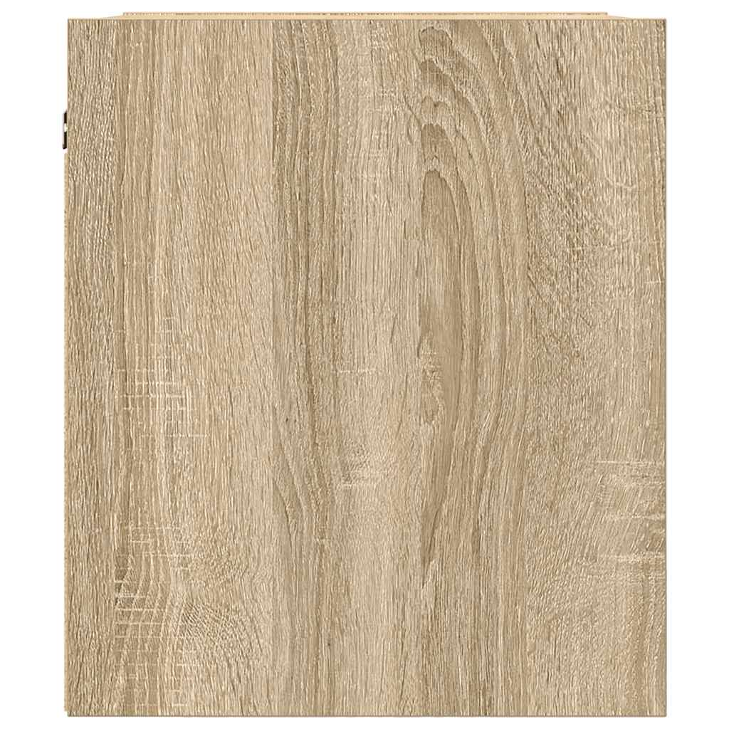Wall Mounted Nightstand Sonoma Oak 38 X 34 X 40 Cm