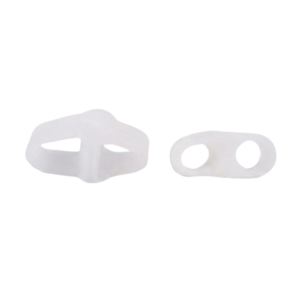 1 Pair Silicone Two Hole Toe Separator Comfortable Breathable Bunion Corrector Relieve Pain Toe Protector