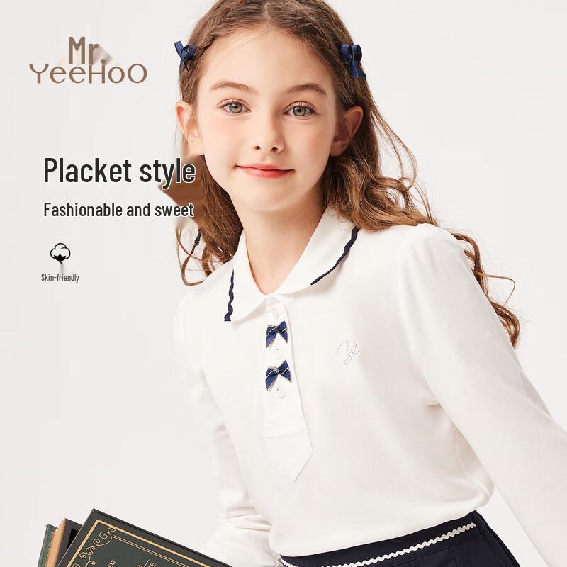 YEEHOO Girls' Long Sleeve Polo Shirt