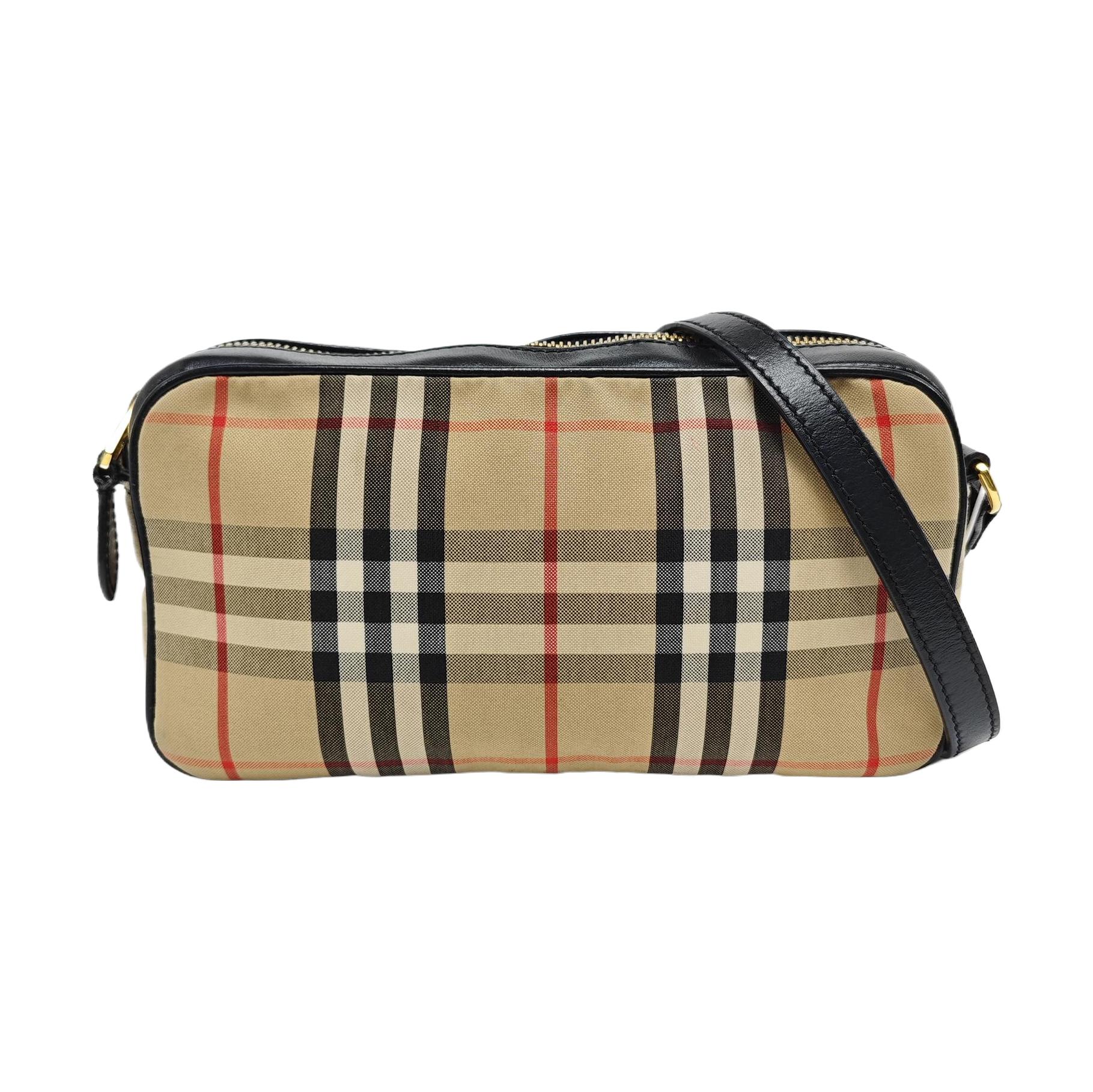 [Pre-Owned] Vintage Classic Check Print Leather
