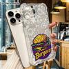 Phone Case: 2D flat suitable for iPhone 18 17 16 15 14 13 Pro transparent corner protection case, with hamburger, Christmas, and Halloween gifts