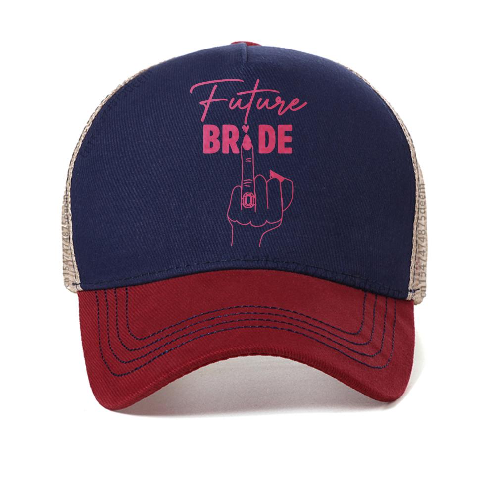 

Women Team Bride baseball cap Future Bride Bachelorette sun caps Ring Finger Wedding Hen Party Snapback hat mesh Trucker Hats Adjustable красный
