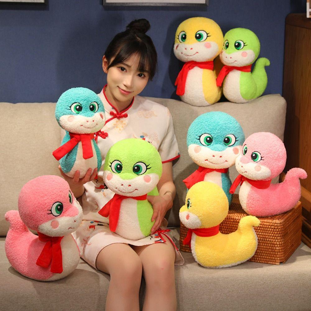 Zodiacs Snake Snake Year Plush Toy Fluffy Lucky Snake Plushies Doll  Children Gift