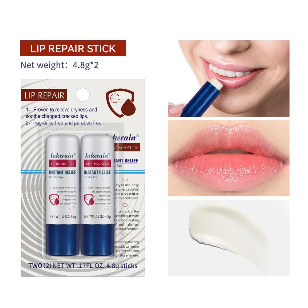 Lakerain 2-Piece Lip Care Set: Hydrating Lip Balm & Moisturizing Lip Mask with Blue Caps