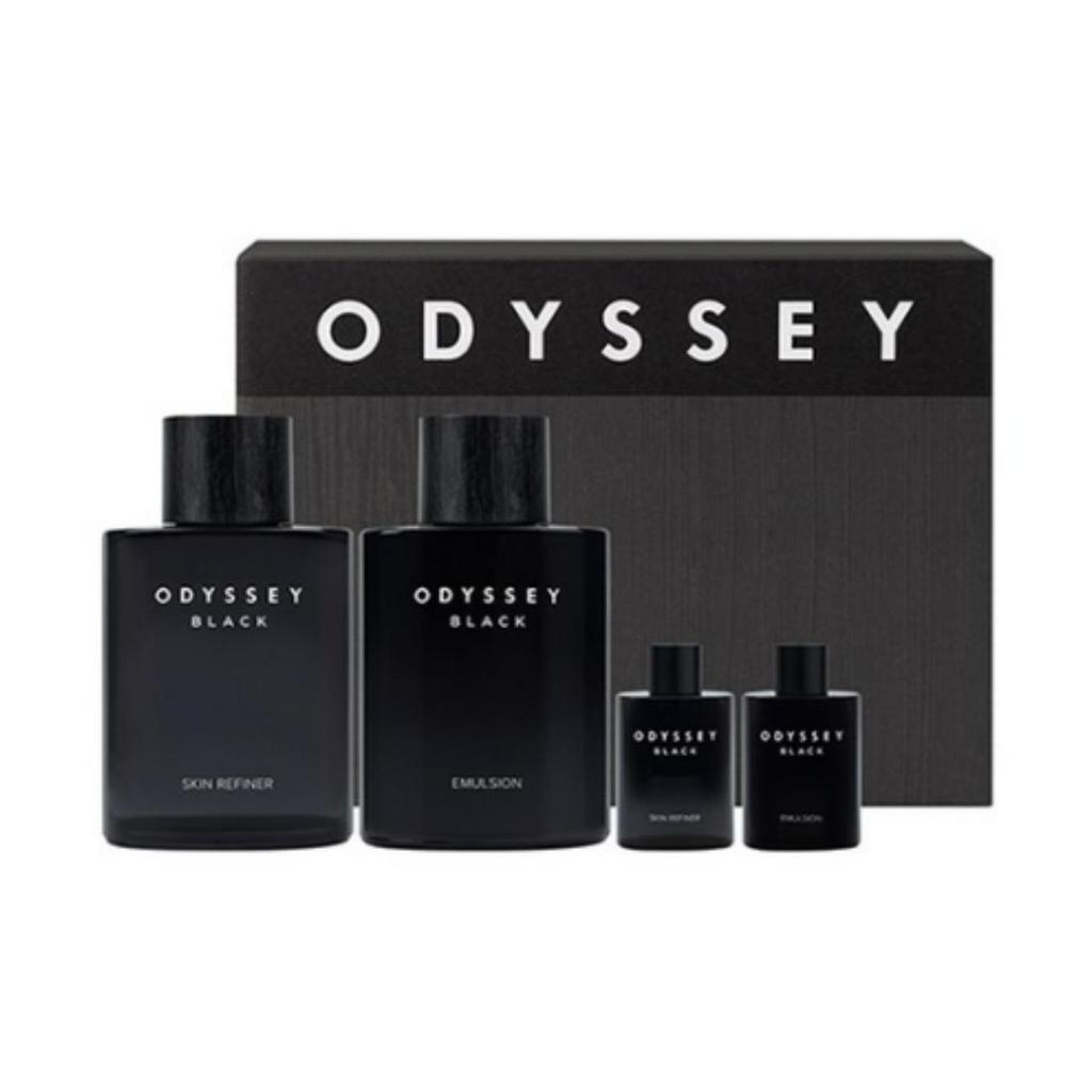 Odyssey Black Special 2‑Piece Set — Black Skin Refiner 130 Ml+30 Ml & Black Emulsion 130 Ml+30 Ml