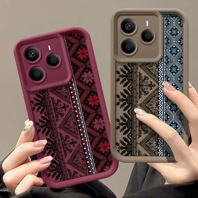 Complex Pattern Soft Silicone Phone Cover For Xiaomi 14T 13T Pro Poco X7 F6 Pro X6 Redmi Note 14 Pro 13 12 11 Shockproof Matte TPU Bumper Cover