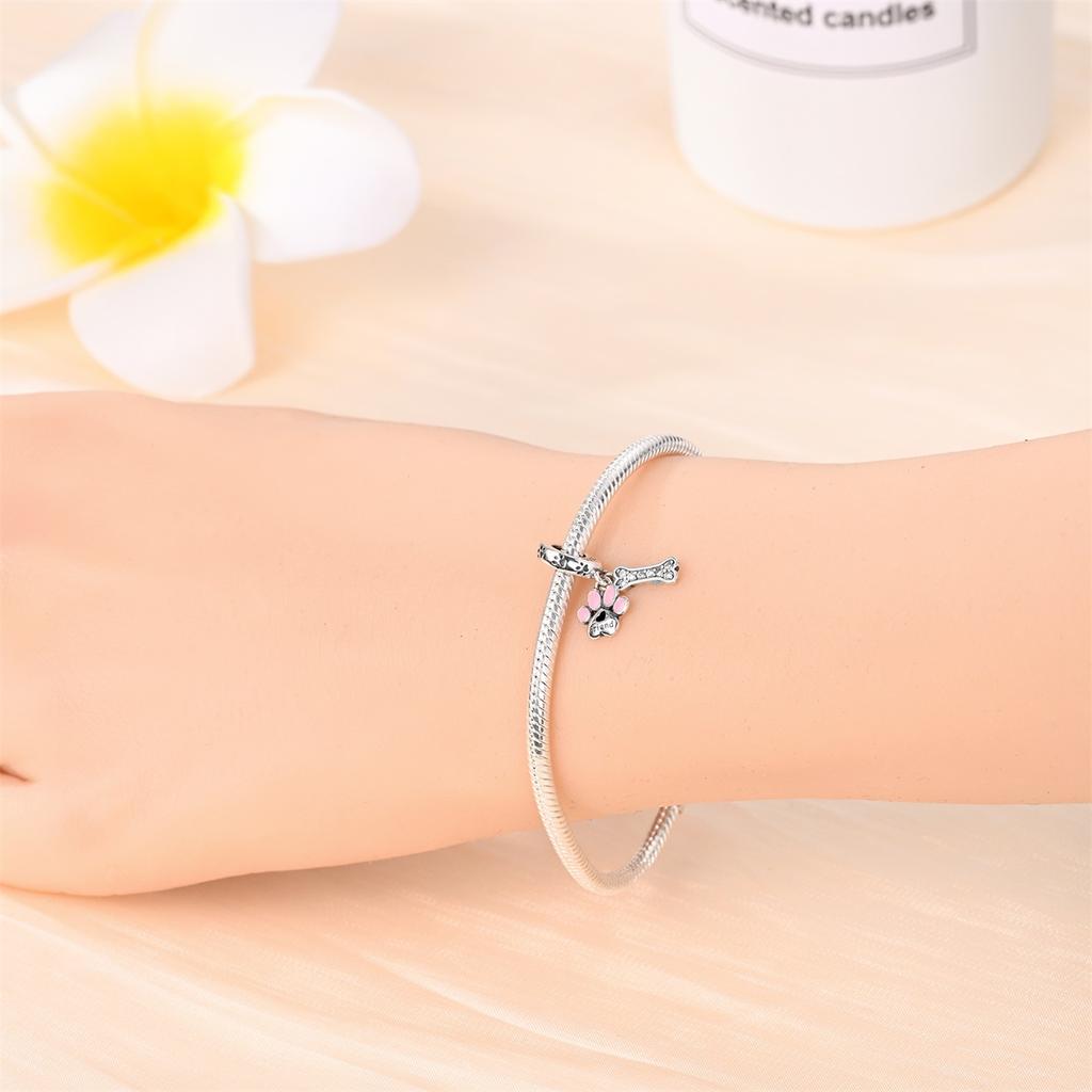 Original Kupfer Anhänger Luxus Haustier Kralle Knochen Perlen Passend für Armband DIY Frauen Herstellung Zartes Geschenk Schmuck