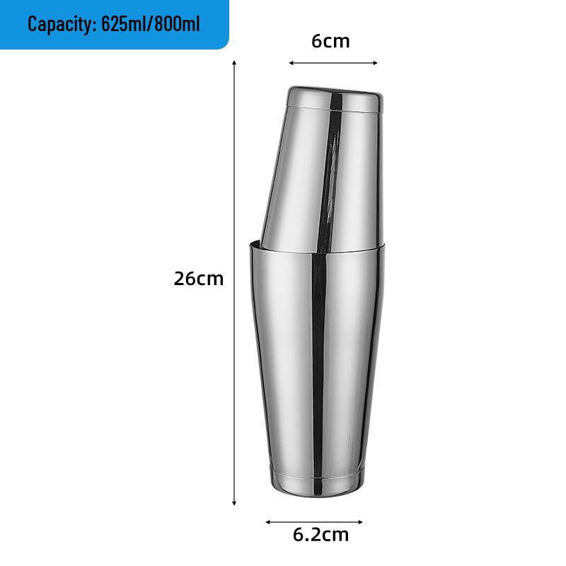 Boston 304 Stainless Steel Cocktail Shaker Set - Bar Tool Kit