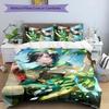 3pcs Genshin Impact characters8 pattern bedding set duvet cover set includes duvet cover &pillowcases, perfect all season bedroom decoration & gift