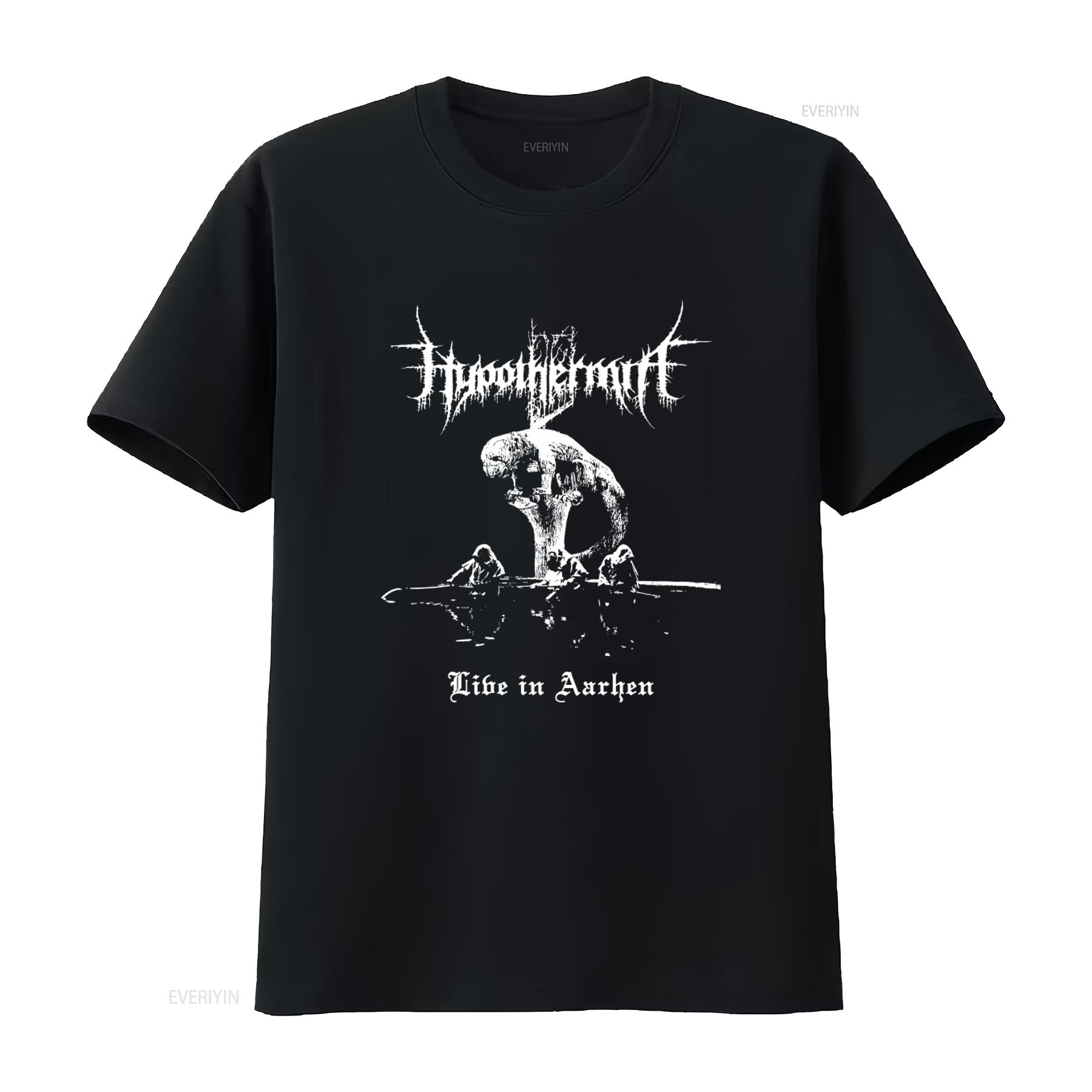 

Hypothermia Live In Aarhen Band T Shirt Black Print for Metal Fans Sizes vintage Washed Versatile Stylish streetwear Unisex 4XL
