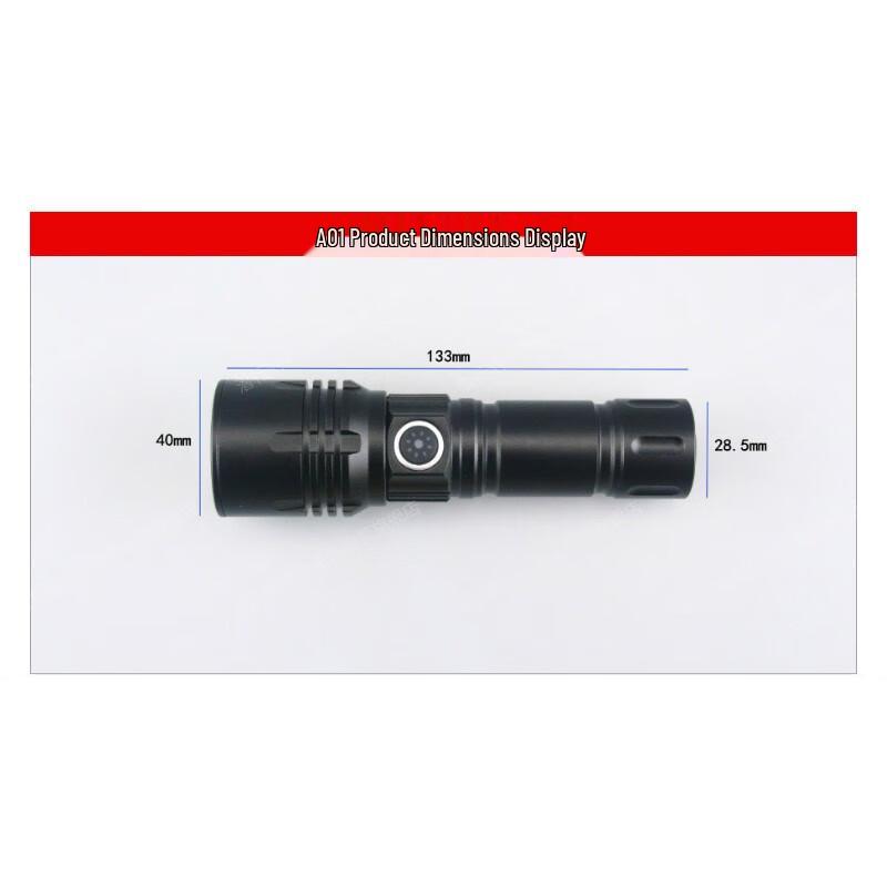 Outdoor Rechargeable Tactical Zoom Flashlight