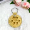 Leather Pet Hair Memorial Keychain Case: Cat & Dog Hair Keepsake Hanger