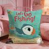 Cute Anime PPuffin Rock Cushion Cover Premium Comfort Reversible Pillow Cove Two In One Design For Any Room  Car Interior