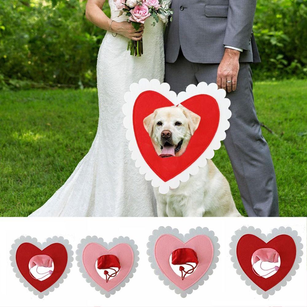 Creative Heart Shape Cat Dogs Hat Cute Comfortable Dog Cosplay Hat Pet Accessories Soft Cat Dogs Headwear Valentine's Day