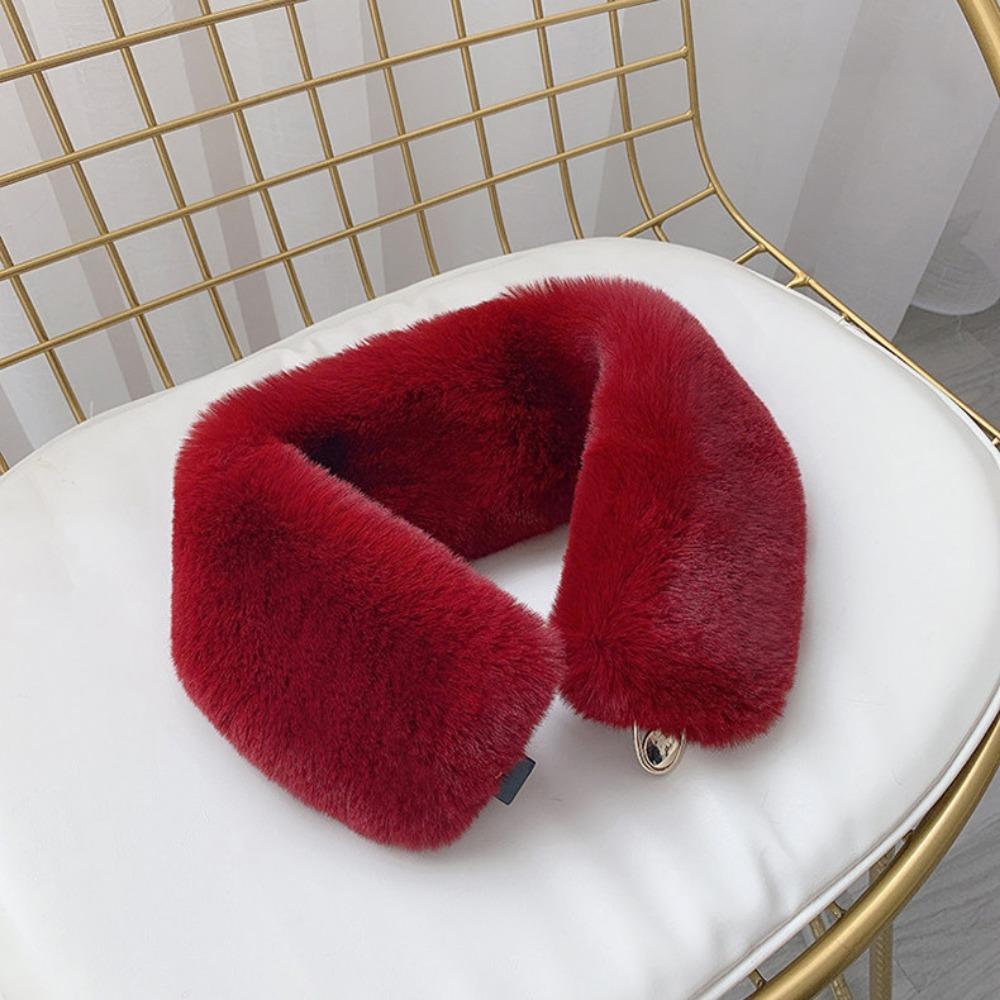 Winter Furry Fur Collar Plush Fake Fur Scarf New Faux Fox Fur Collar Shawl