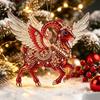 Shining Goat Pendant 2D Flat Animal Hanging Decoration Zodiac Goat Souvenir  Holiday Party Decor