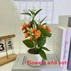 Jasmine Artificial Flower Potted Plant With Rain Flower Stone For Interior Decor