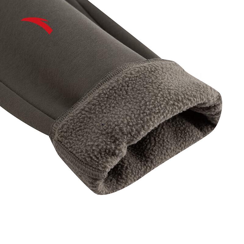 ANTA Men's Fleece-Lined Winter Knit Sports Pants