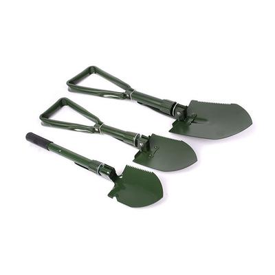 4-in-1 Multifunctional Folding Shovel Outdoor Entrenching Tool with Carrying Pouch for Camping Gardening