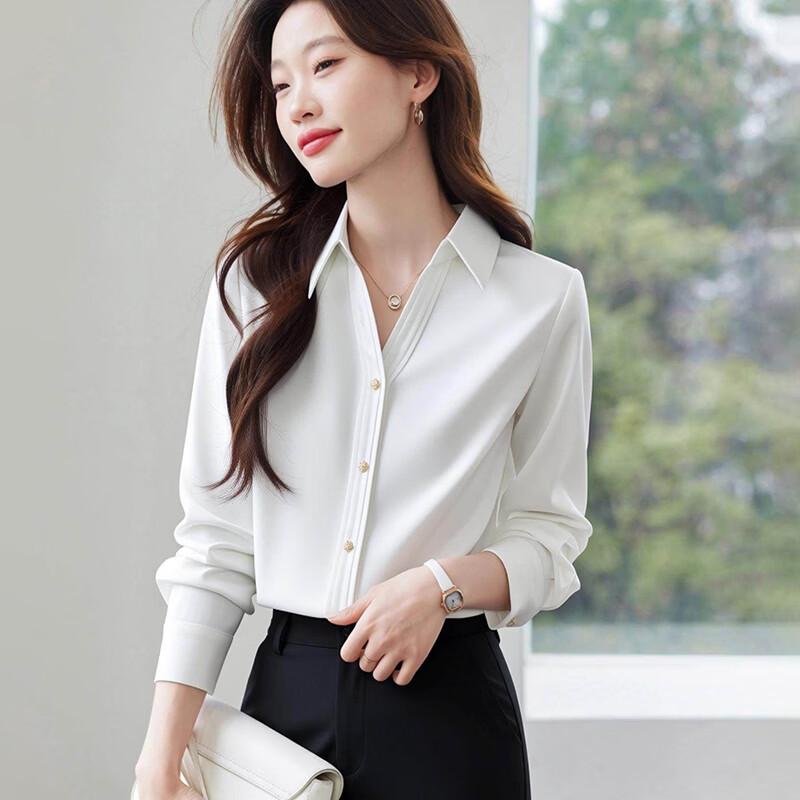 Women's Pleated Placket Long-Sleeve Shirt