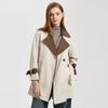 Shetu Women's Korean Style Loose Mid-length Trench Coat