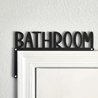 Metal Bathroom Sign Wall Hanging-bathroom Door Frame Corner Sign - Used for Home Decoration  Above the Door Indoor Wall Hanging