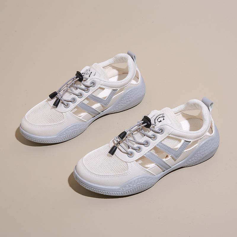 Xiaobai women's shoes summer new flat-bottomed tide student casual women's shoes hollow versatile sandals