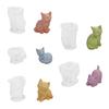 Unique Silicone Mold Aromatherapy Moulds Cute Cat Shape Silicone Candle Mold Crafts Molds Suitable for Making Candle