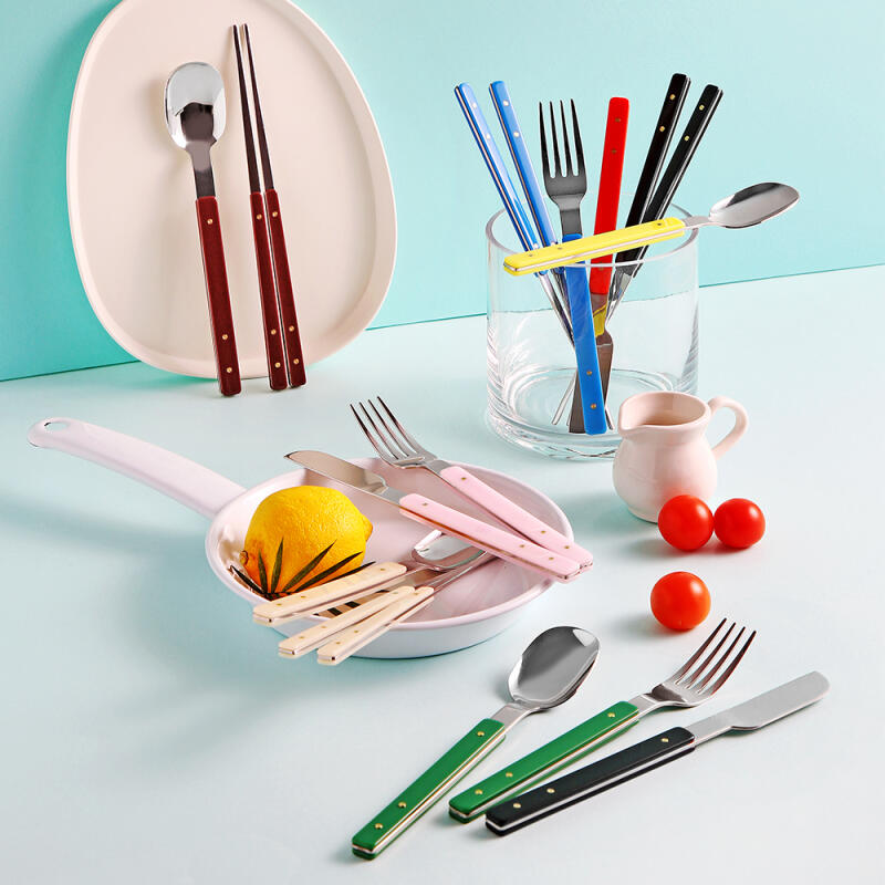 [J Table] Kalinne Cutlery Dinner Set 4P (8 colors) black