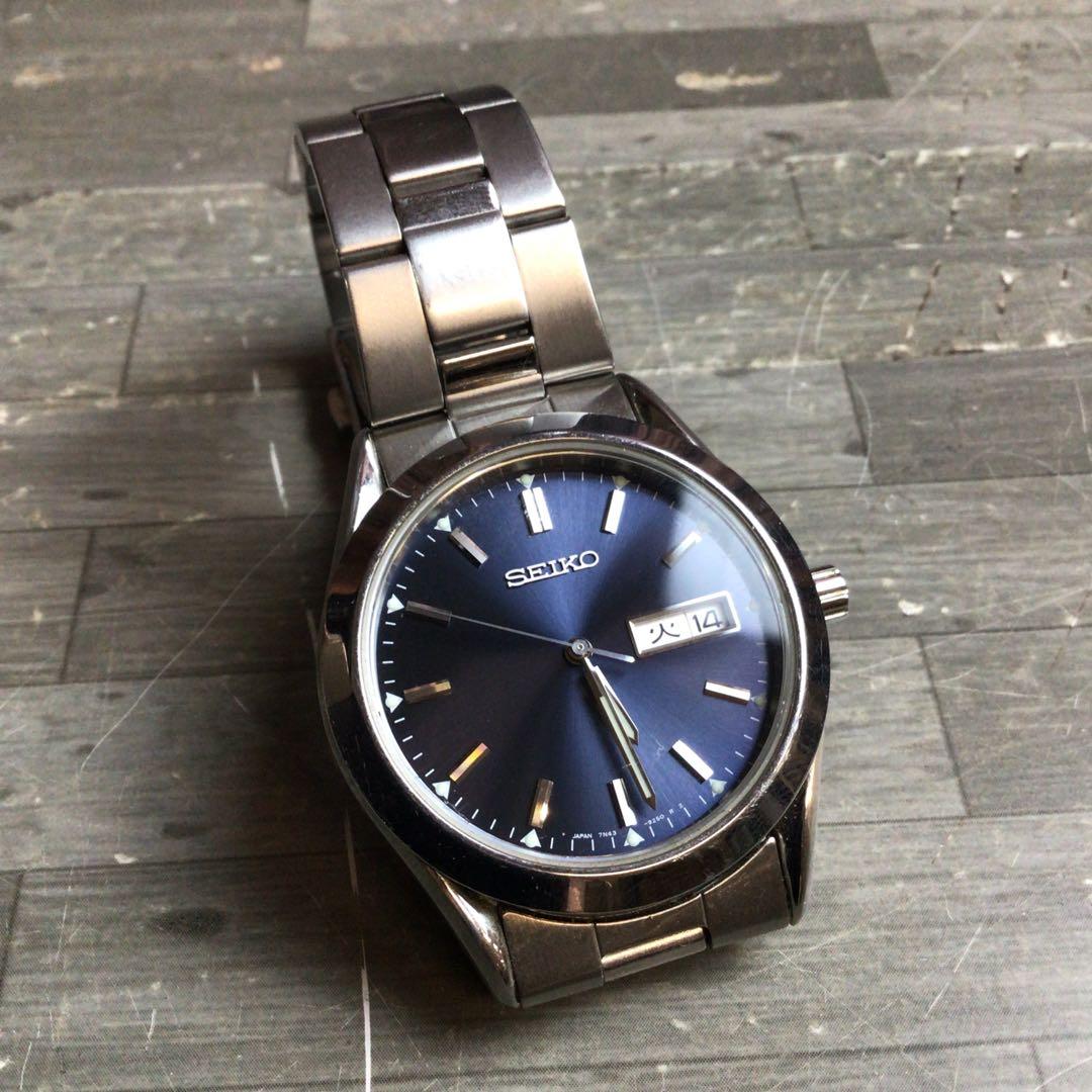 

[USED] SEIKO 7N43-9080 Blue Wristwatch
