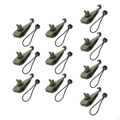 10 Pezzi Morsetti Clip per Telo con Corde Bungee Fissaggi per Tenda per Impieghi Gravosi Portachiavi per