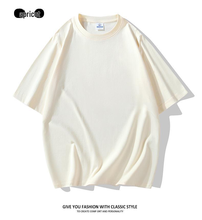 Camiseta de Manga Corta de Algodón Puro de Corte Holgado y a la Moda para Hombre Verano 2025