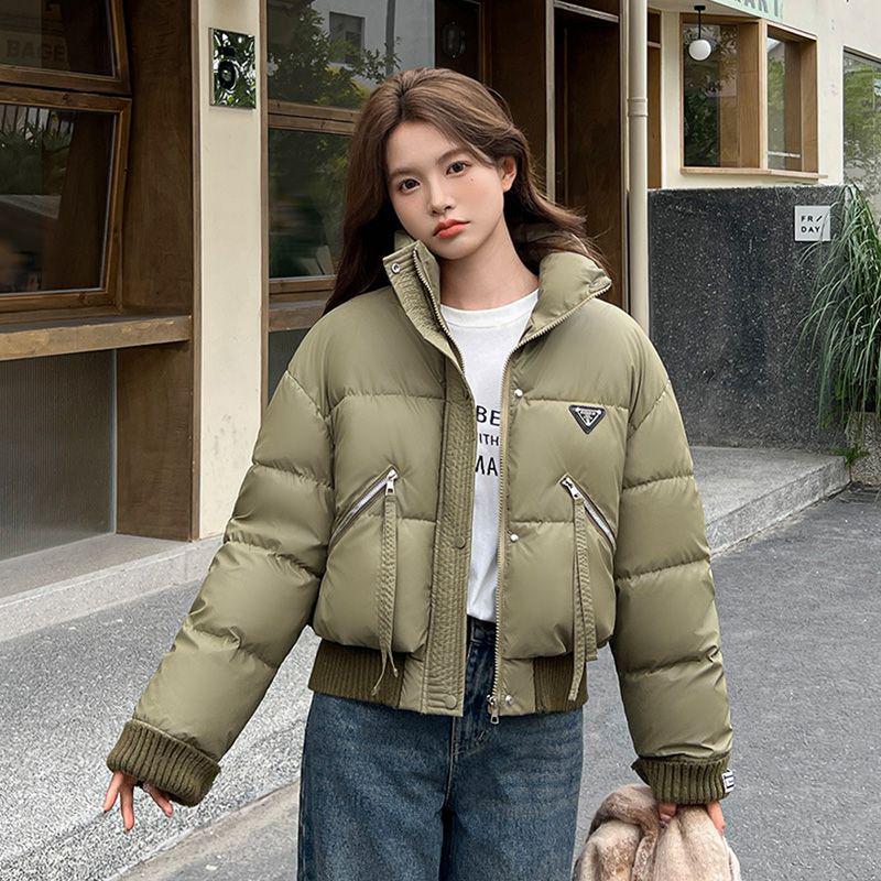 

2025 Korean Style Women s Stand-Up Collar Down Cotton Jacket - Fashionable and Stylish Wash-Free Winter Coat 2XL [145-160 lbs]