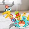 Electric Walking Gear Crab Toy with Music Light Cartoon Crawling Crab DIY Assembly Toy Toddlers Boys Girls Interactive Animal Musical Toy