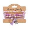 European American Fashion Bohemian Layered Beaded Bracelets Elastic Ethnic Bracelets for Women Female Bangle Bracelet
