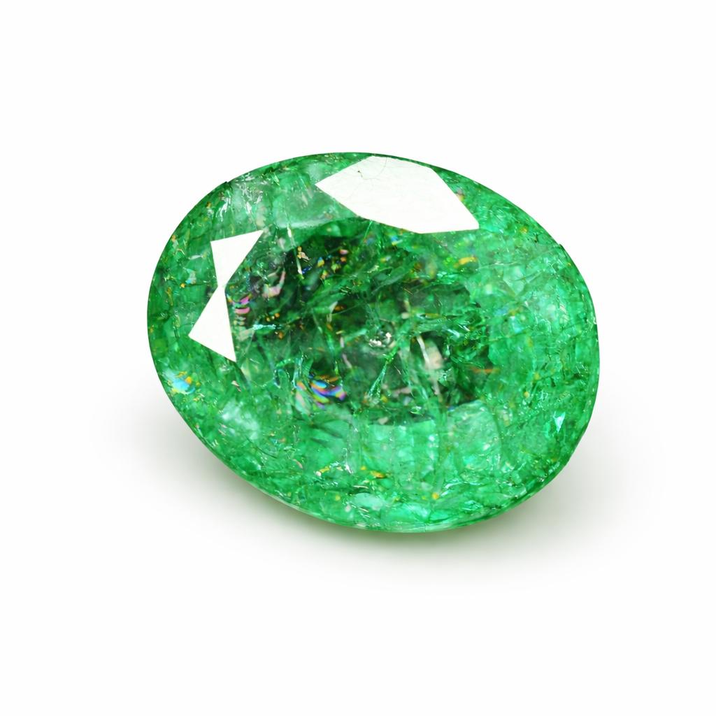Natural Green Emerald Loose Gemstone 6 Ct Colombian Oval Cut for Jewelry Making and Gem Collections