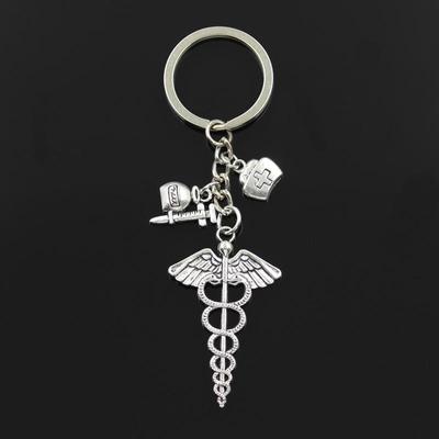 Seringă Stetoscop Breloc Breloc Breloc Doctor Asistentă Medici Absolvere medicală Bărbați Breloc mașină Bijuterii cadou